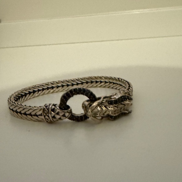 John Hardy Black Sapphire & diamond dragon bracelet - Picture 4 of 5